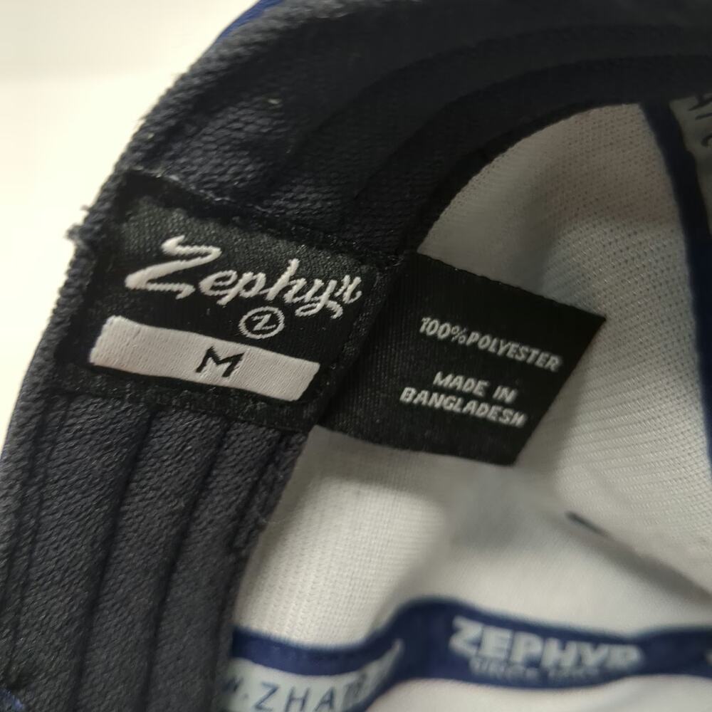 Zephyr Baseball Cap Gray Blue M DeLaval Stretch Fit Heathered Embroidered Hat - Picture 9 of 9